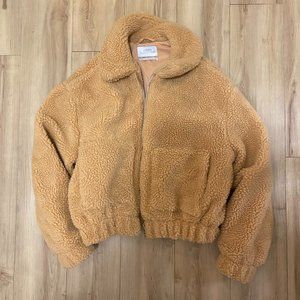 Urban Outfitters Cropped Teddy Jacket